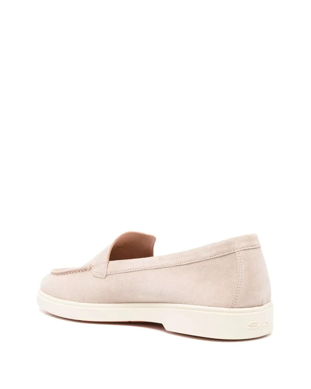 Santoni Natural Suede Loafers