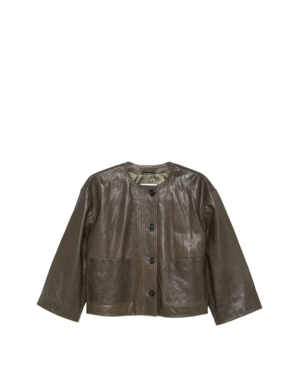 Weekend by Maxmara Green Button-Up Wide-Sleeve Jacket