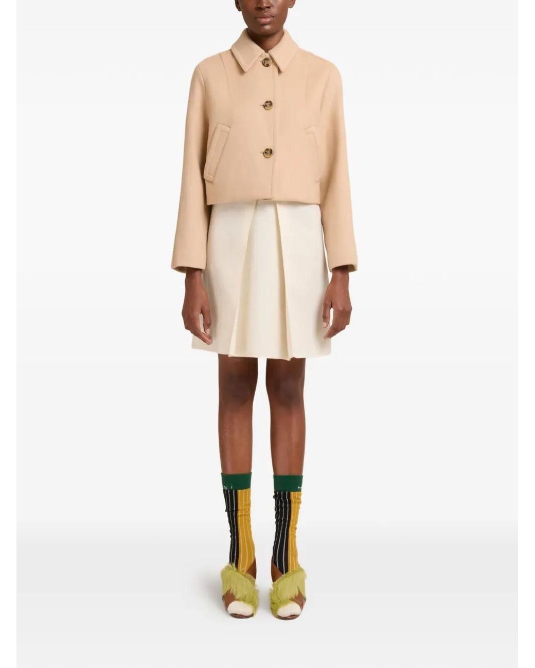 Marni Natural Buttoned Jacket