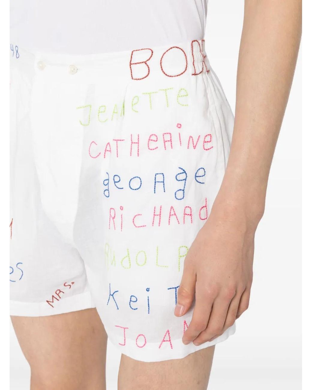 メンズ Bode Familial Hall ショートパンツ White