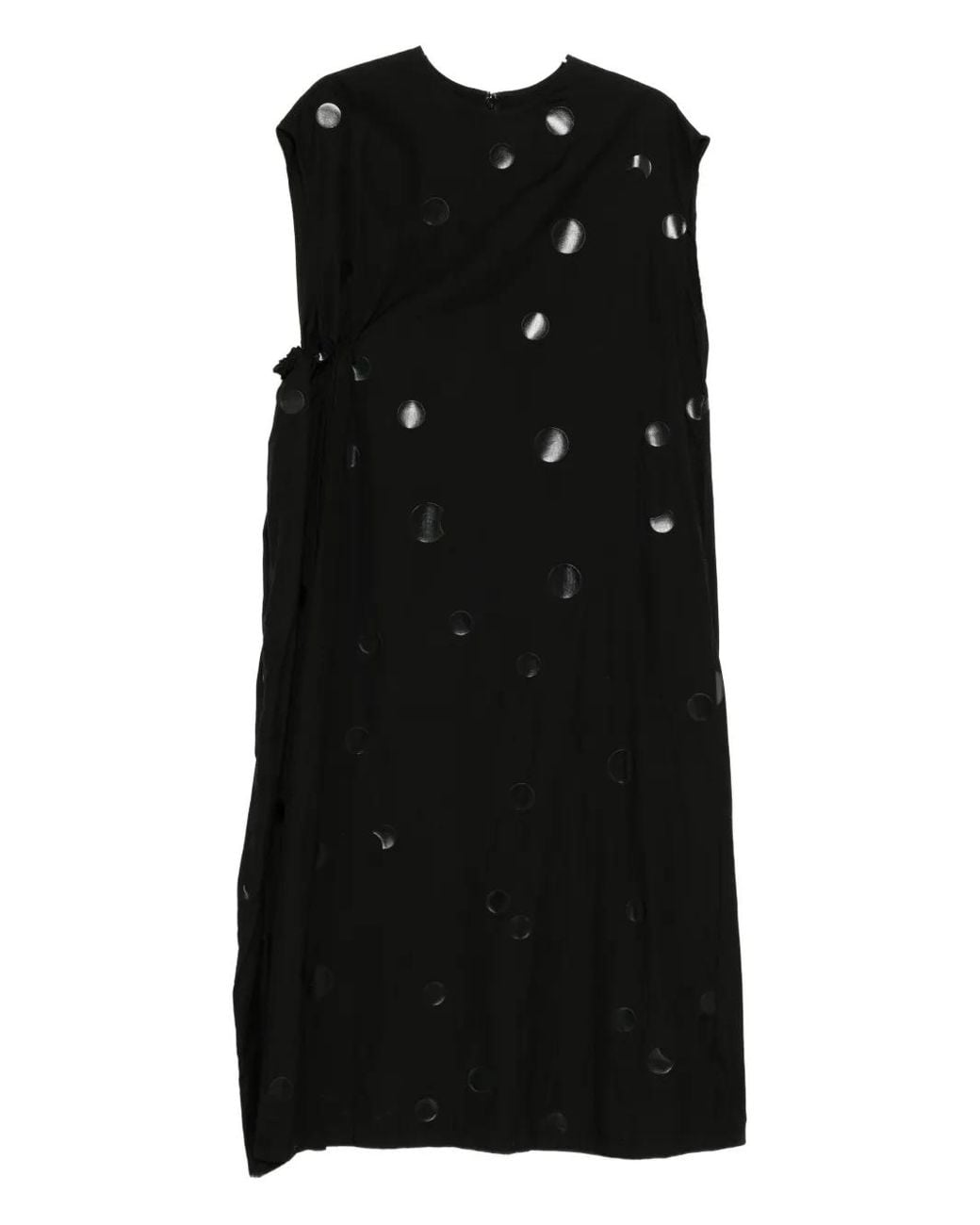 Y's Yohji Yamamoto Black Polka-Dot Dress