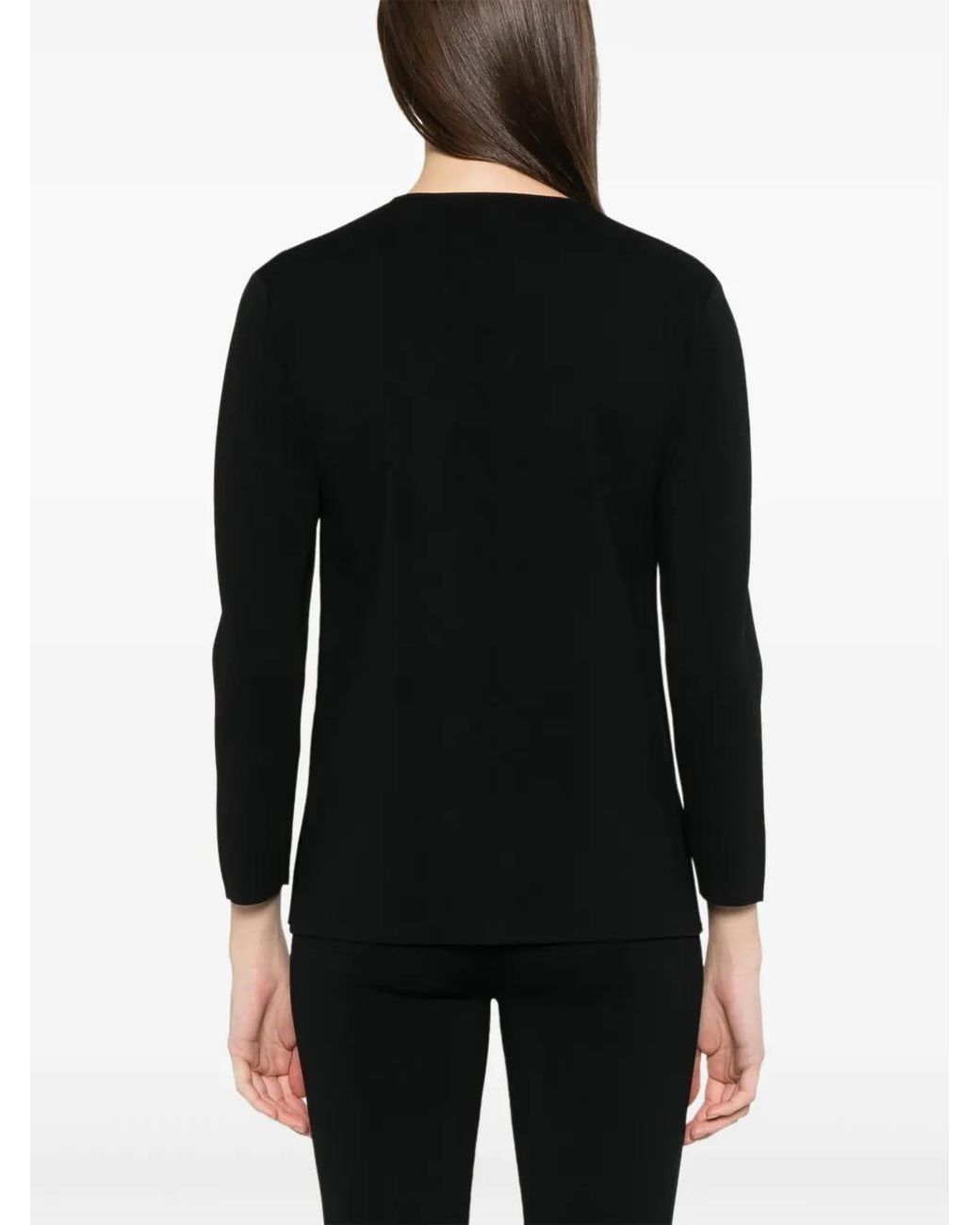 Totême Black Pullover Aus Doppelstrick
