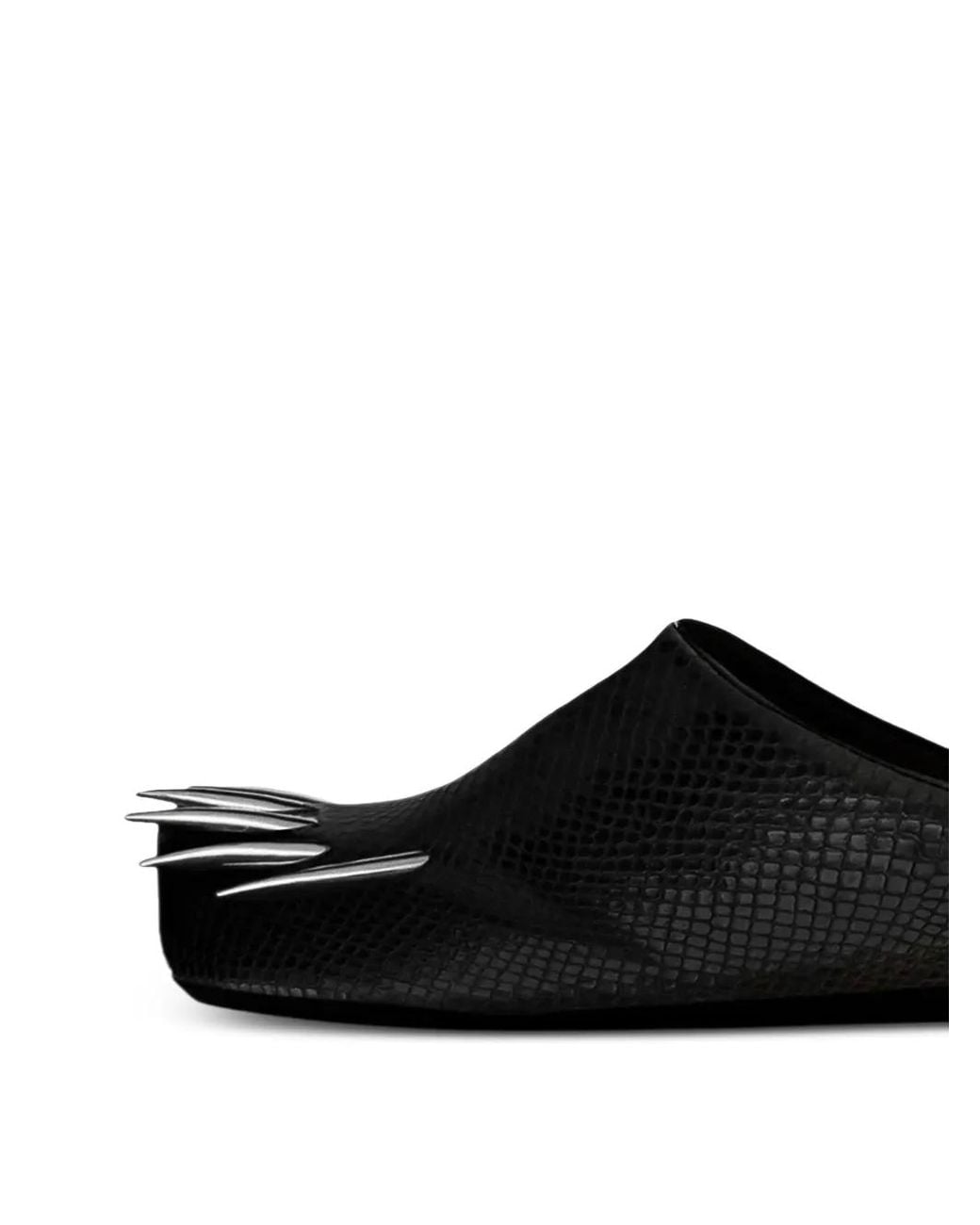 Bravest Studios Black Snake Claw Mules for men