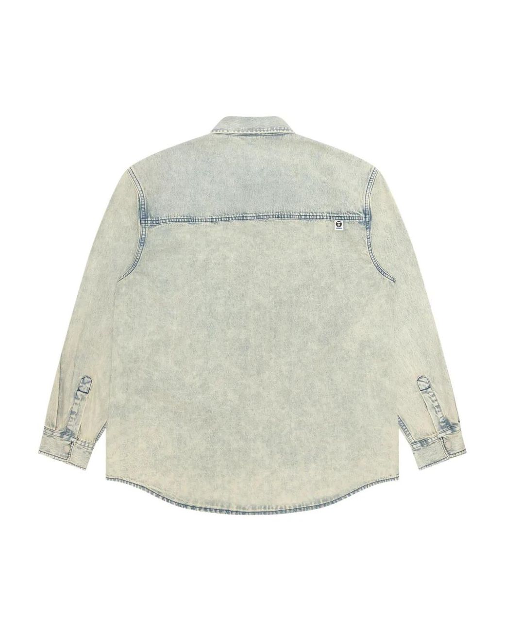 Aape By A Bathing Ape Gray Logo-Patch Shirt for men