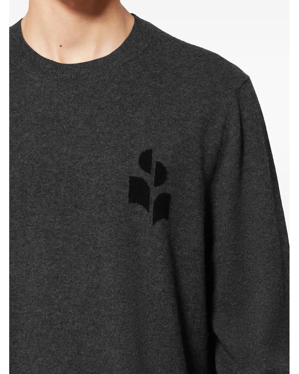 Isabel Marant Gray Antea Logo-Detail Pullover for men