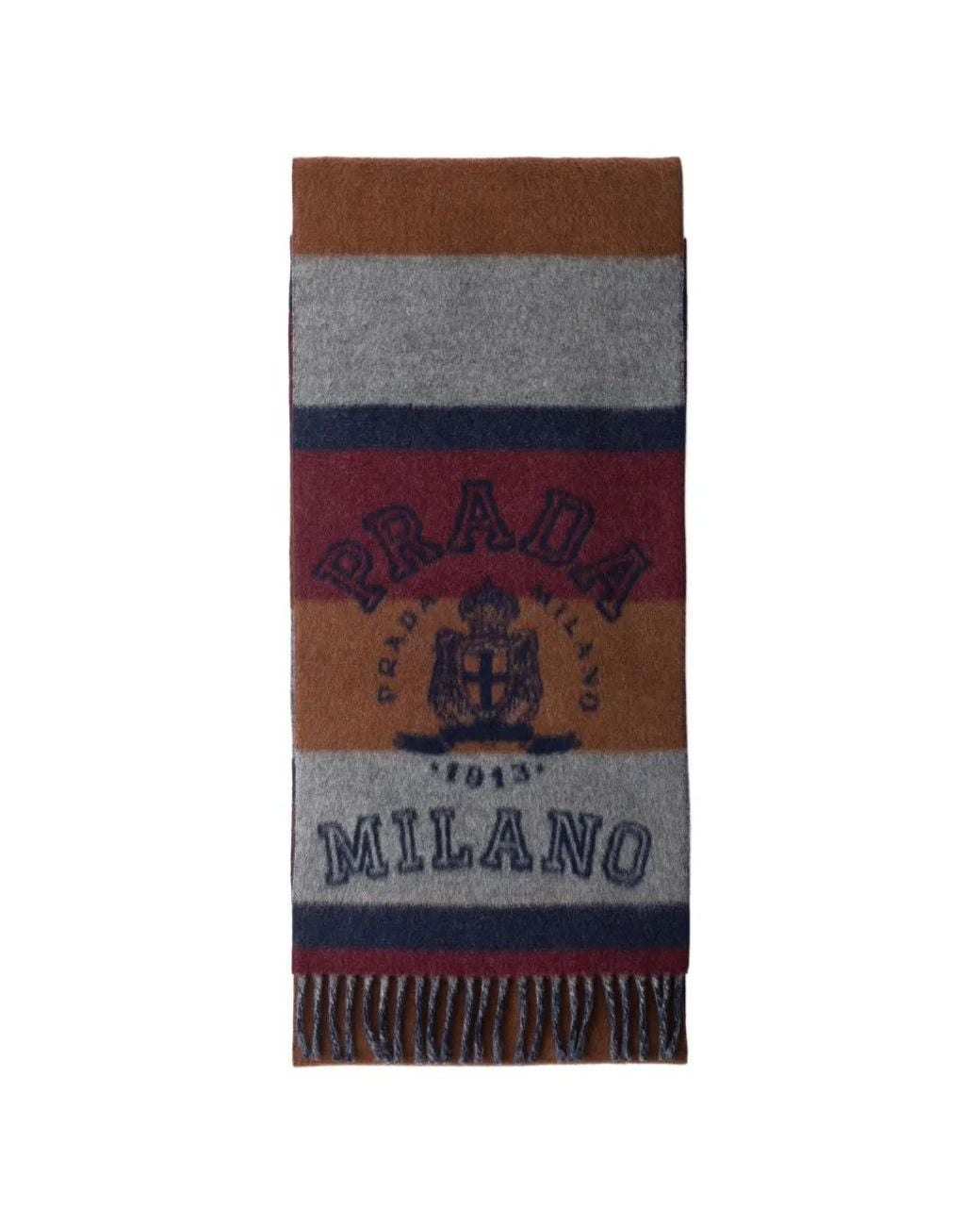 Prada Purple Écharpe À Motif En Intarsia for men