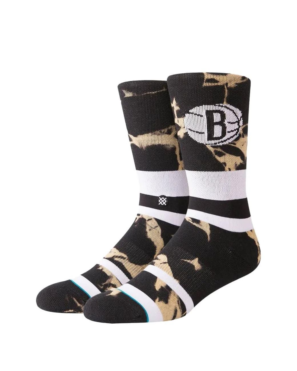 Stance Black Brooklyn Nets Tie-Dye Socks for men