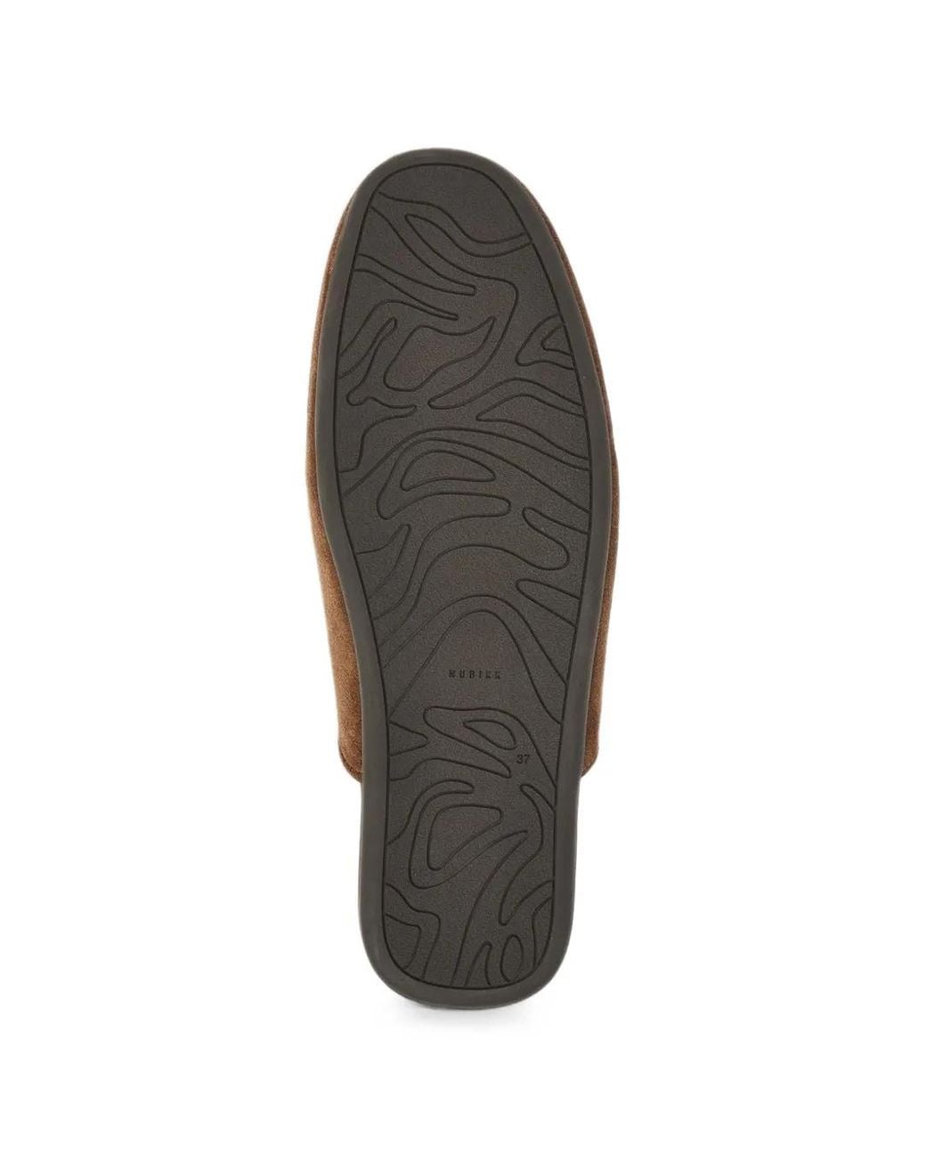 Nubikk Brown Joan Logo-Plaque Suede Slippers