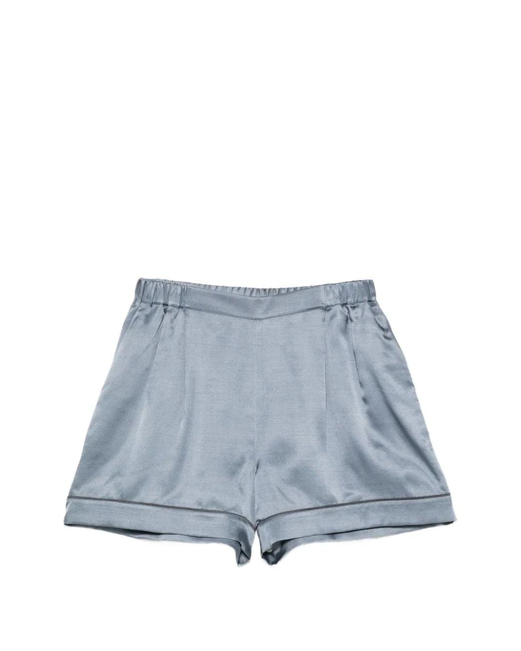 Carine Gilson Blue Piped Wide-Leg Pajama Bottoms