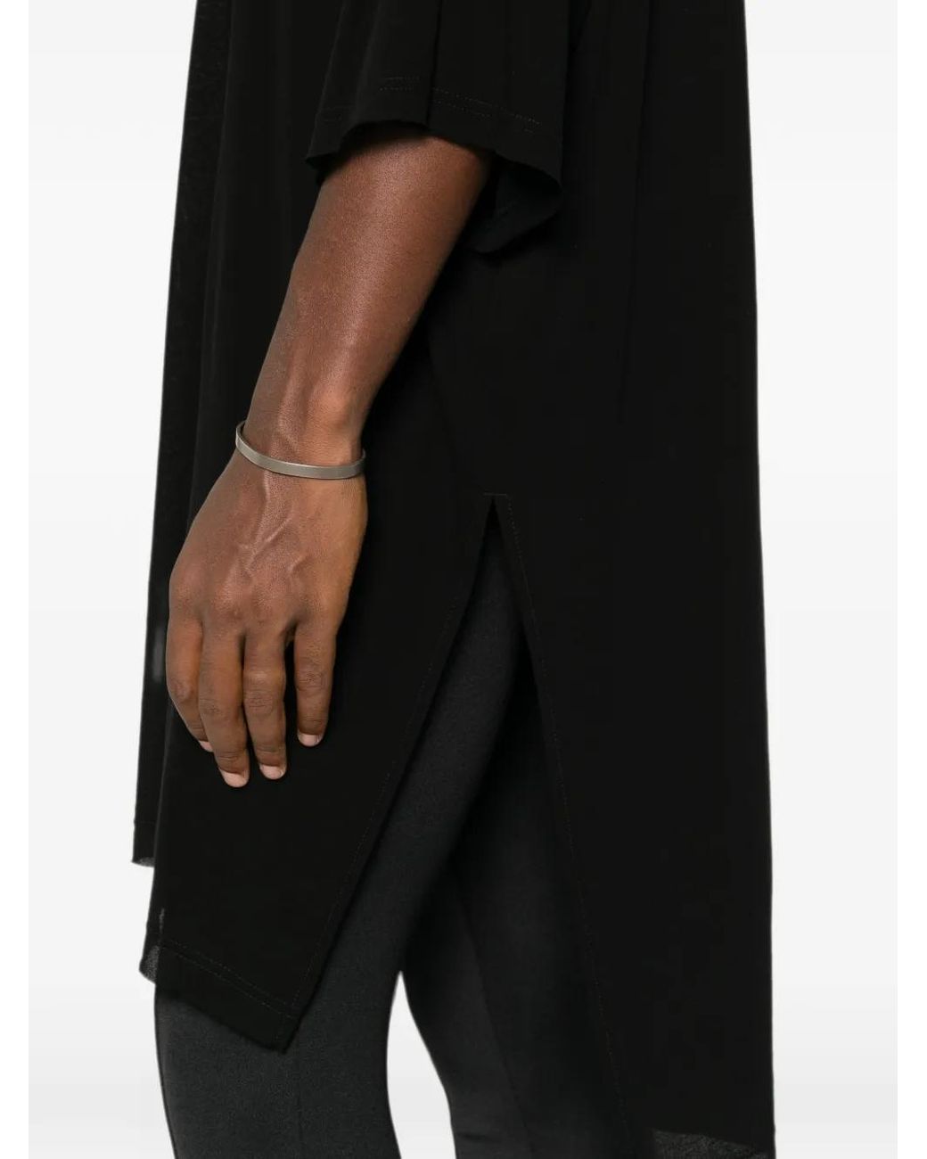 Yohji Yamamoto Black Oversized Side-Slit T-Shirt for men