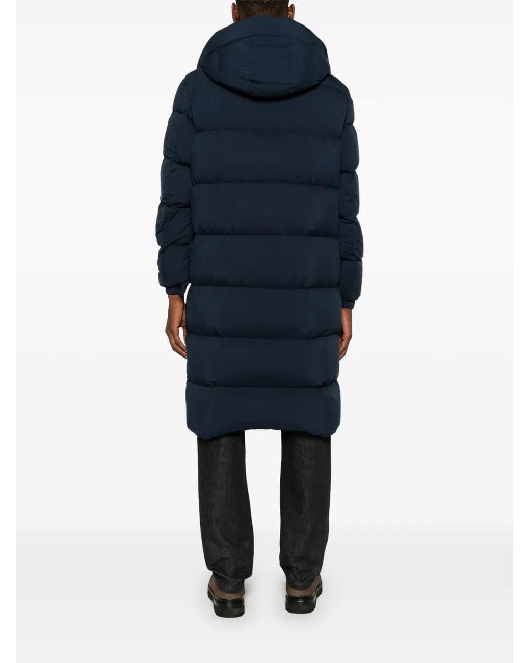 Kiton Blue Hooded Puffer Coat for men