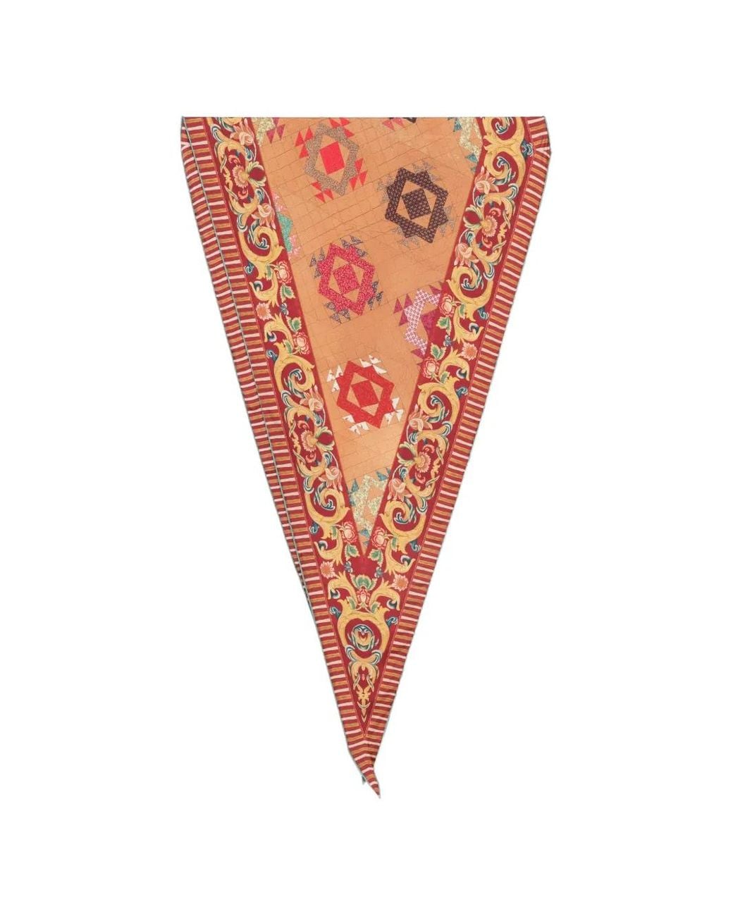 Pierre Louis Mascia White Geometric-Pattern Scarf