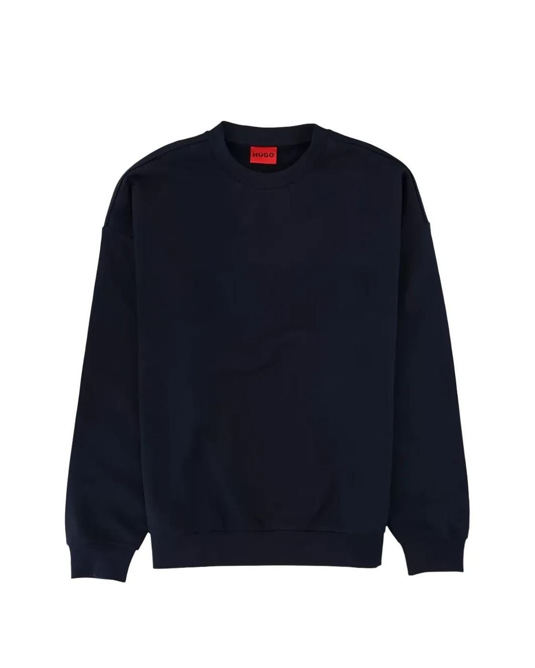 HUGO Blue Logo-Embossed Sweatshirt for men