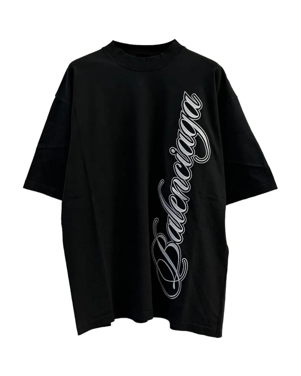 Balenciaga Black Logo-detail T-shirt for men