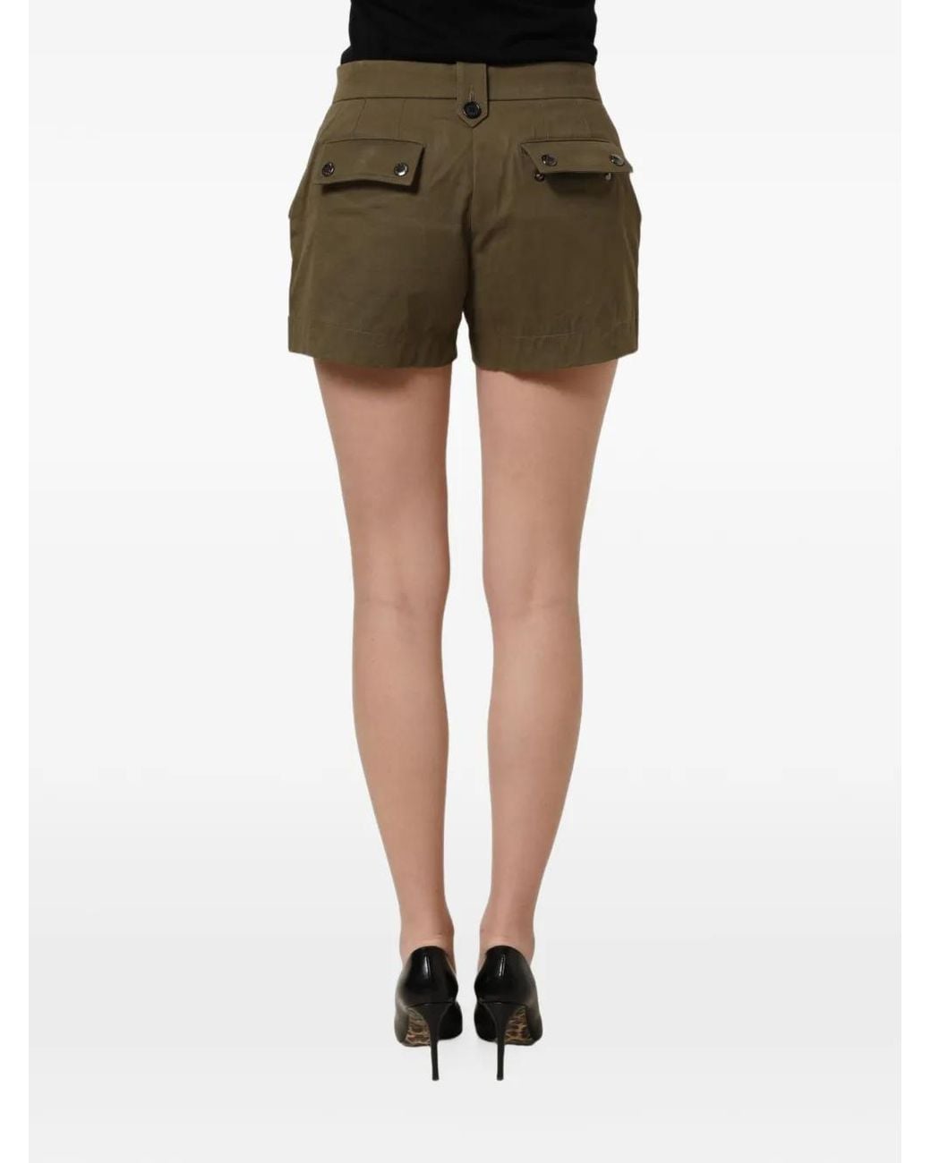 Dolce & Gabbana Green Cargo Cotton Shorts