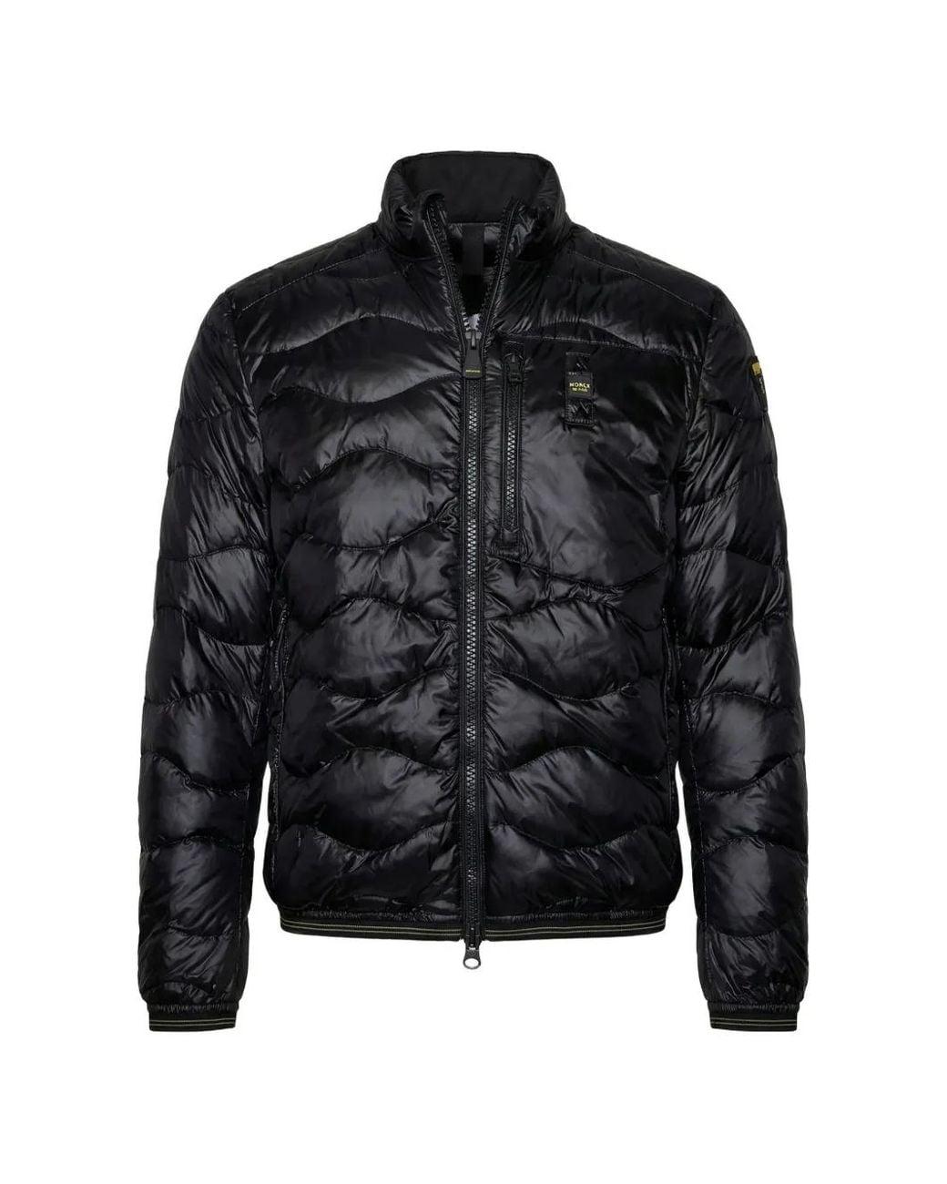 Blauer Gesteppte Jacke in Black für Herren