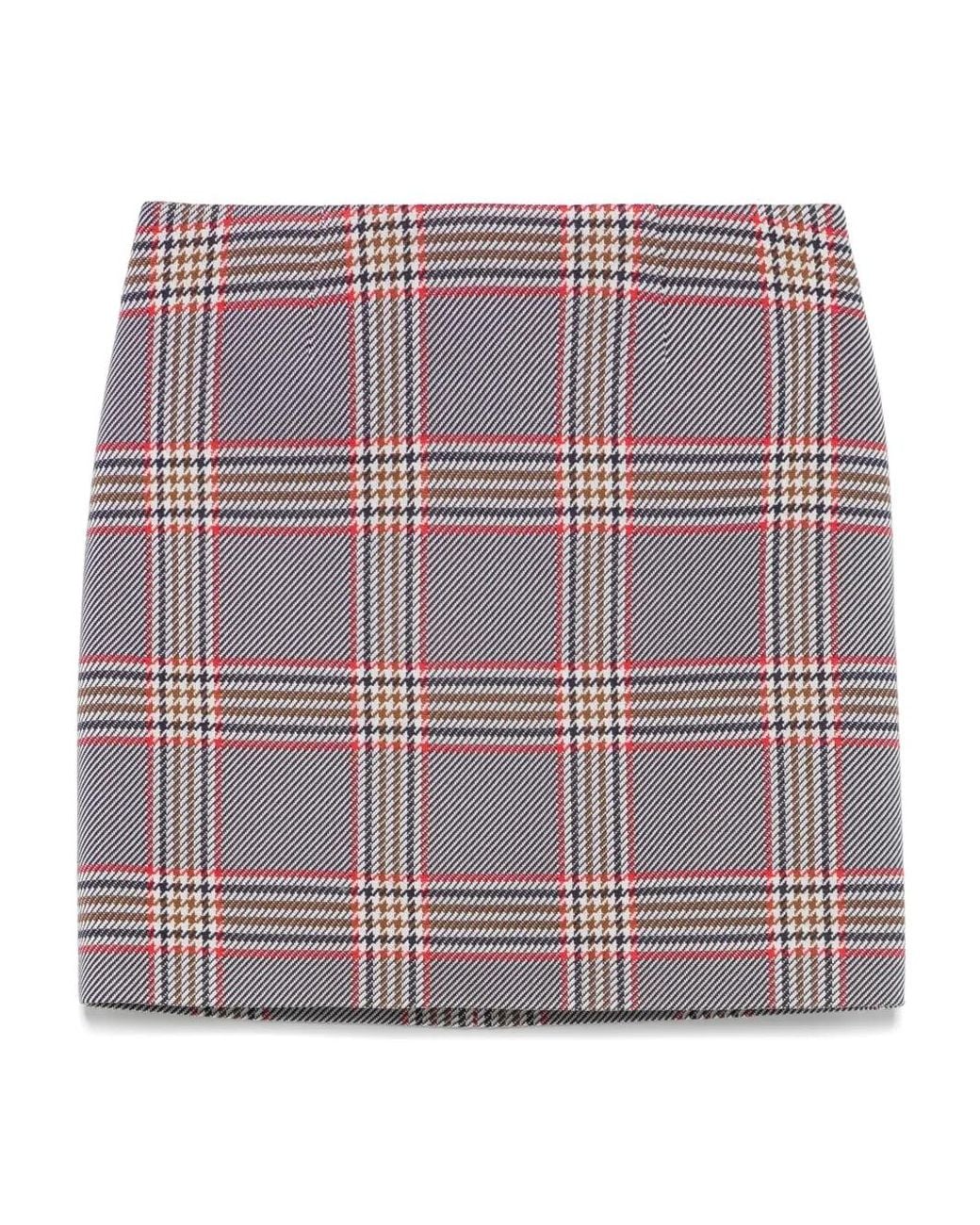 A.M.G Purple Checked Mini Skirt