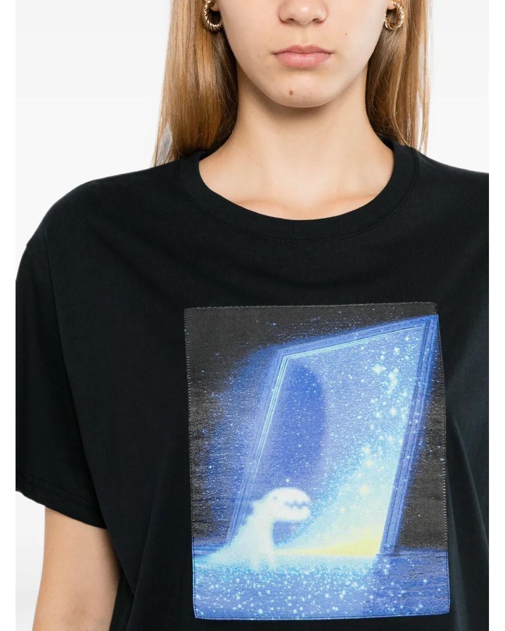 SPORT b. by agnès b. Black Graphic-Print T-Shirt