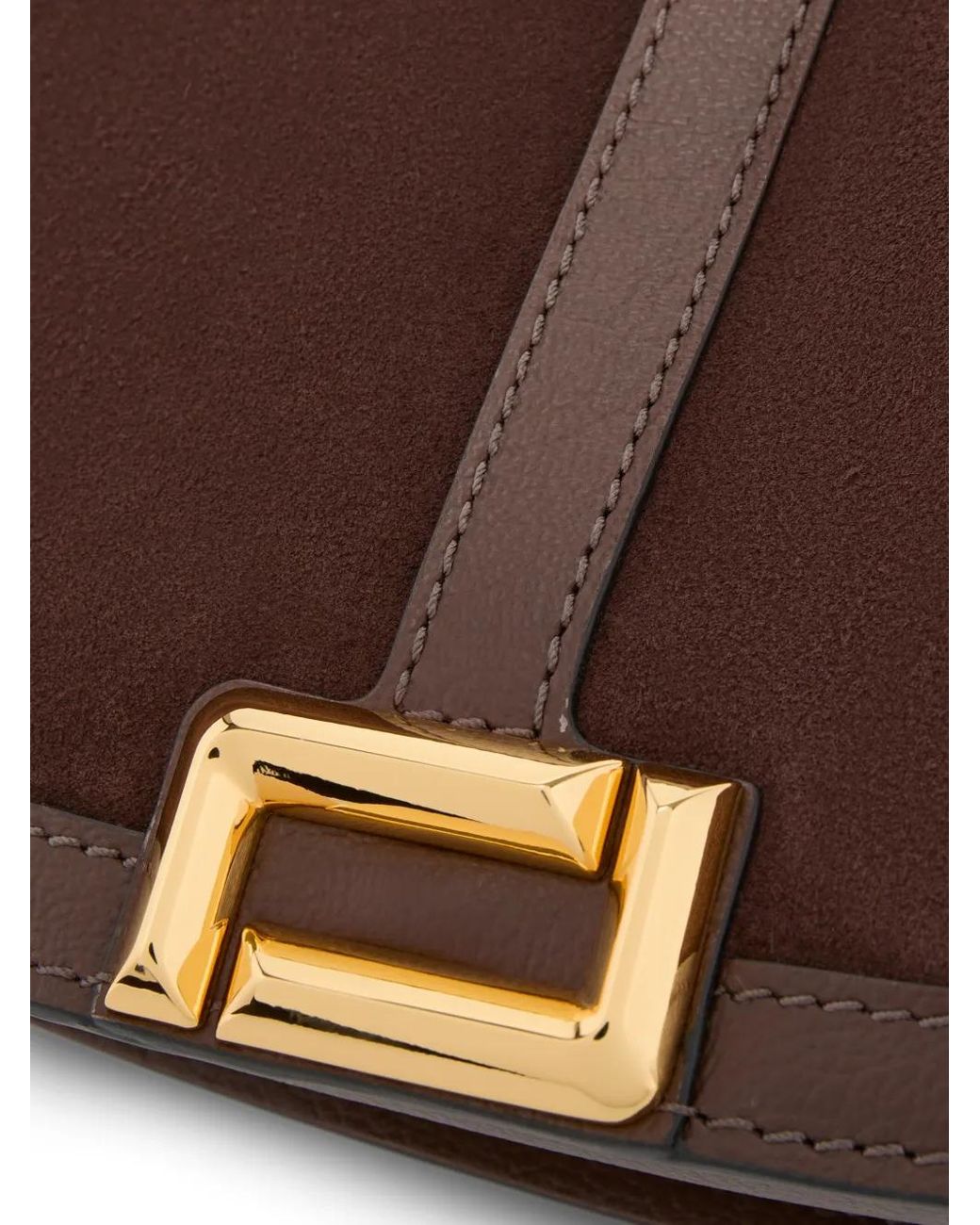 Lancel Brown Medium Celeste De Buckled Shoulder Bag