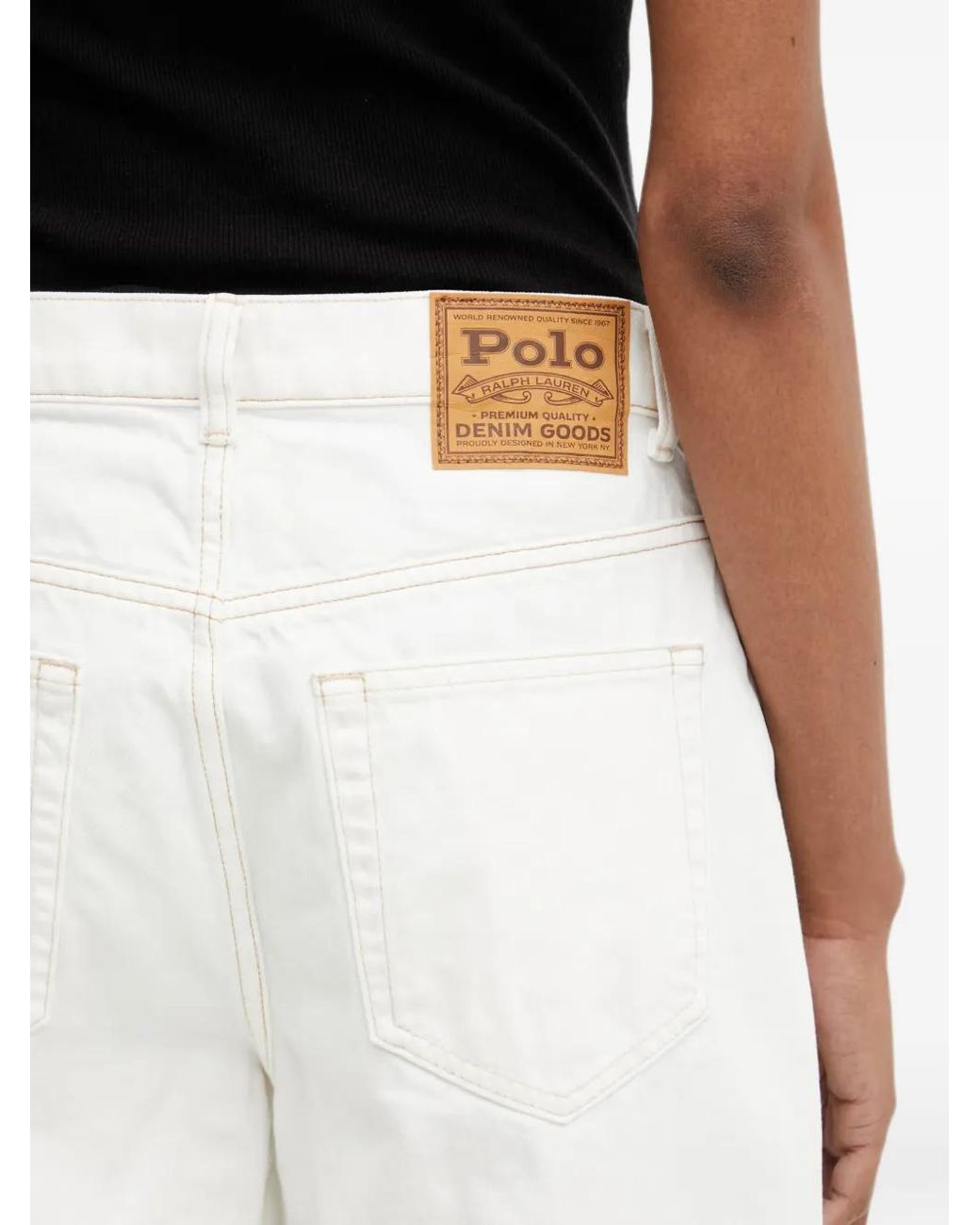 Polo Ralph Lauren White Wide-Leg Jeans