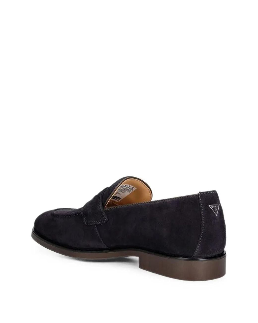 Guess Black Driftkin Suede Penny Loafers for men