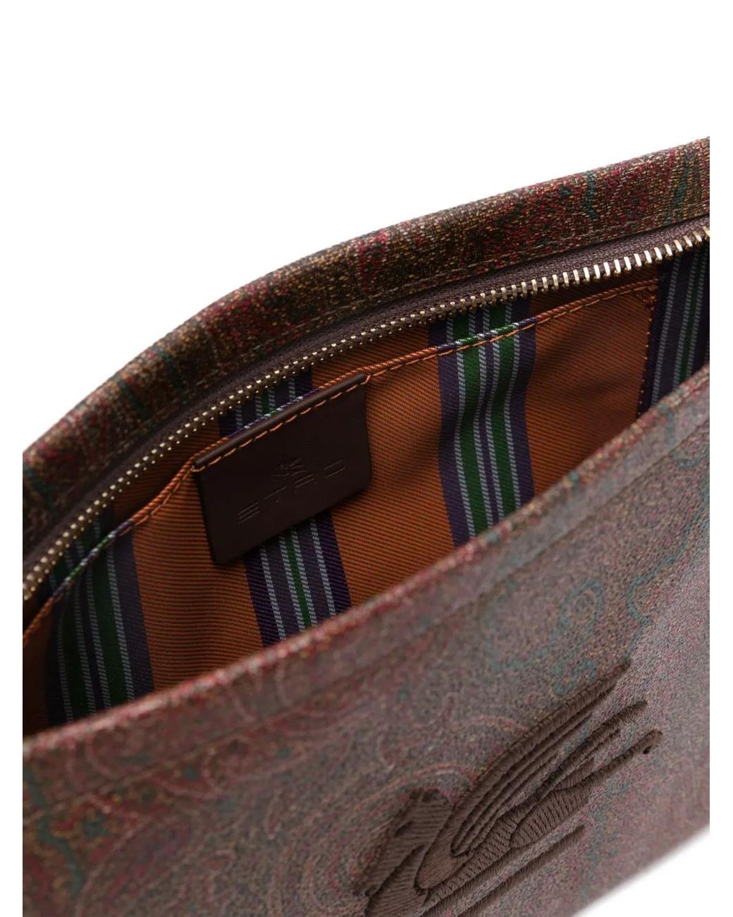 Etro Brown Essential Medium Pouch