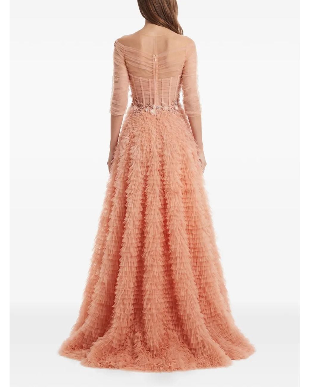 Gatti Nolli by Marwan Pink Robe Longue Naila