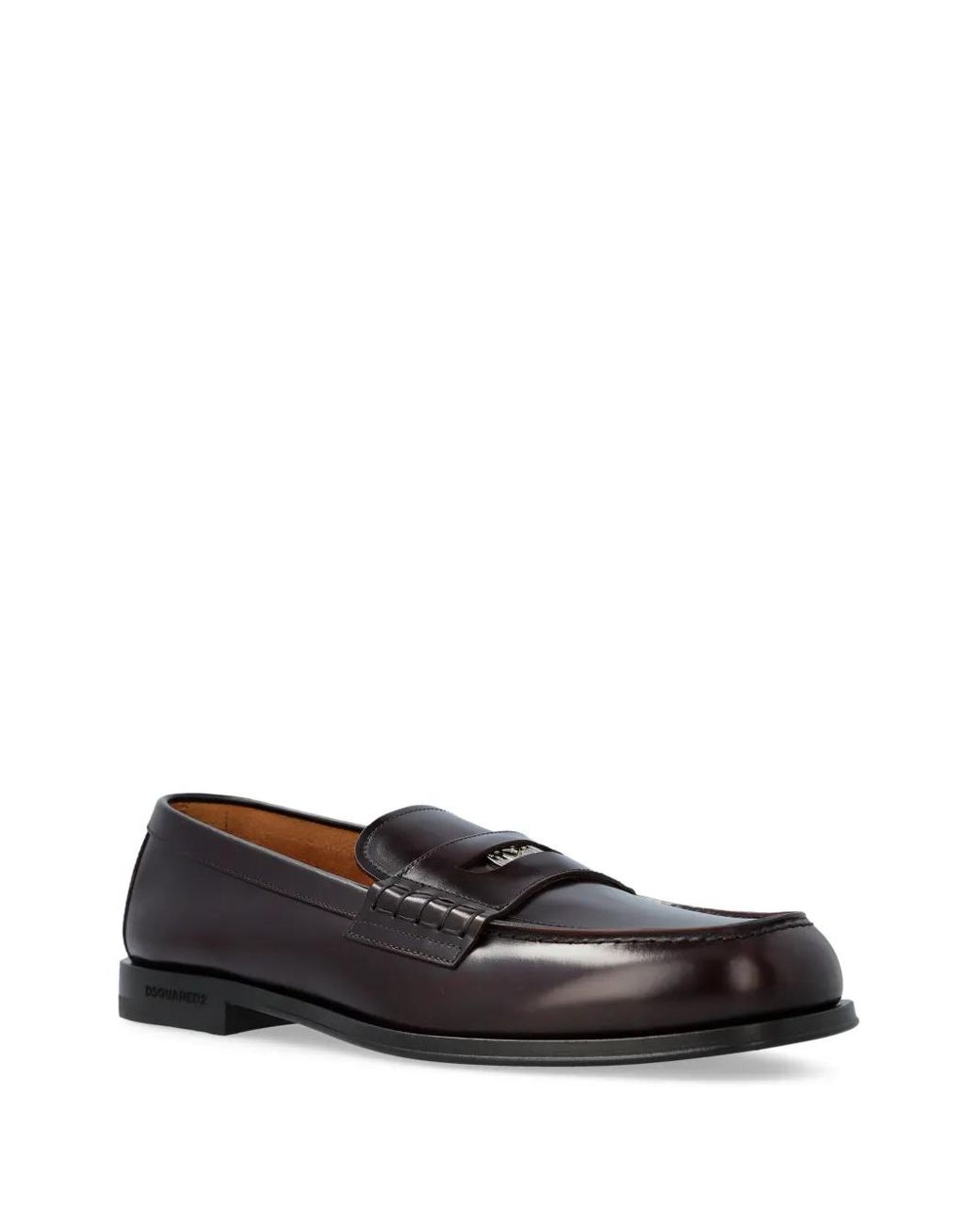 DSquared² Black Neoclassic Leather Penny Loafers for men