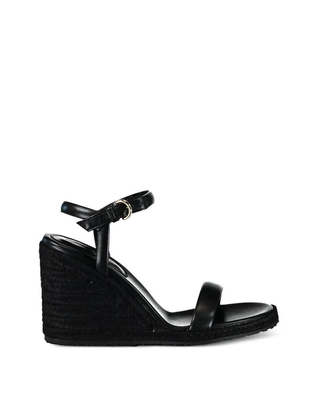 Gianvito Rossi Black Cord Wedge Sandals