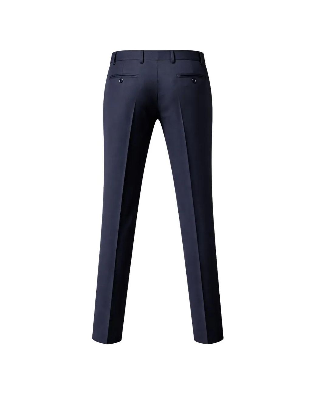 Franzese Collection Blue Button-Fastening Pleated Trousers for men