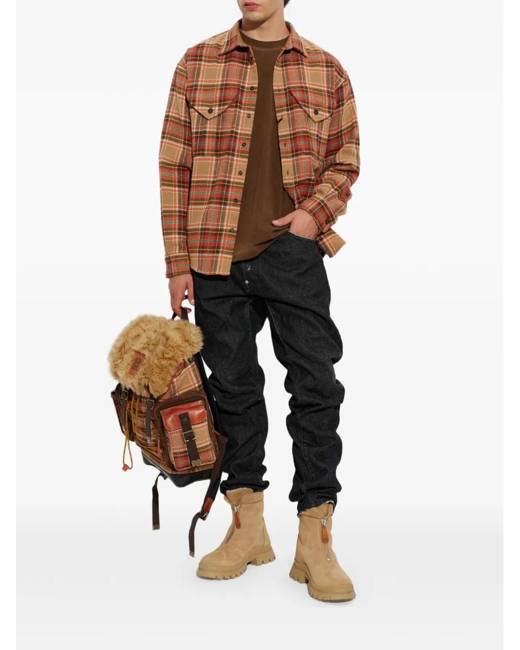Bottines En Daim À Patch Logo DSquared² pour homme en coloris Brown