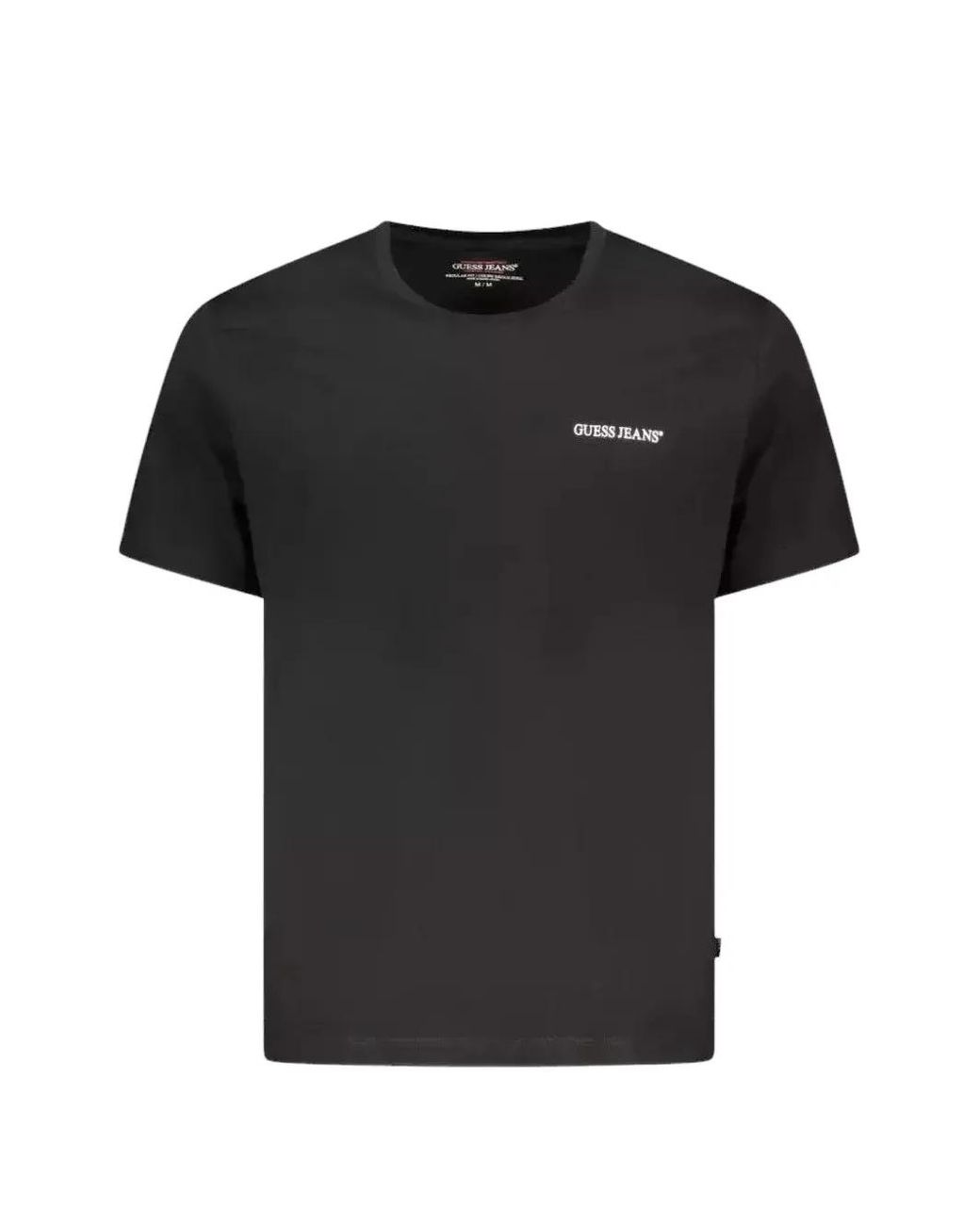 Guess Black Logo-Print Cotton T-Shirt for men