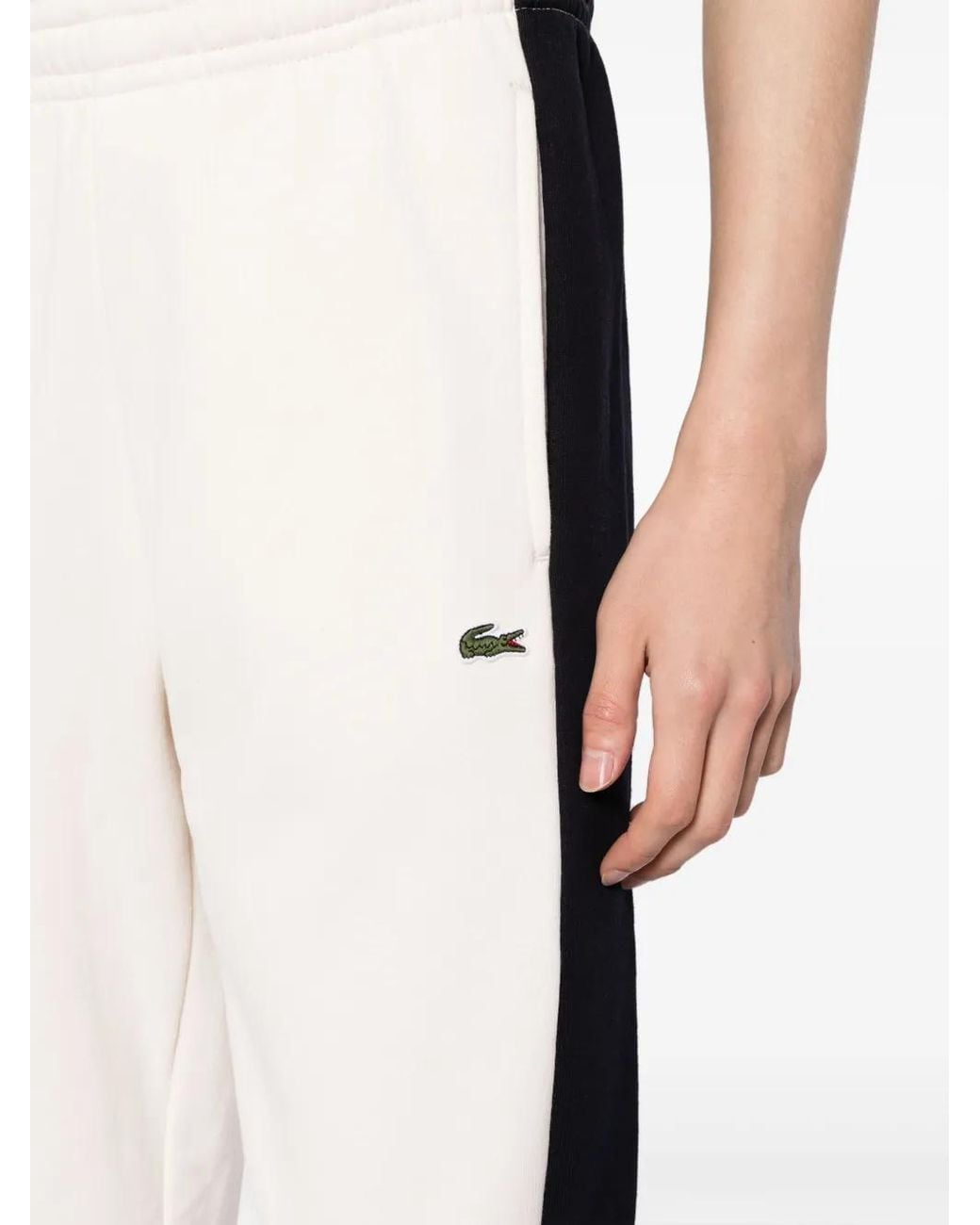 Lacoste White Regular Fit Sweatpants for men