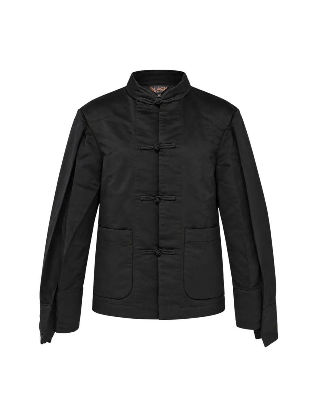 COMME DES GARÇON BLACK Black Veste Plissée À Fermeture À Brandebourgs
