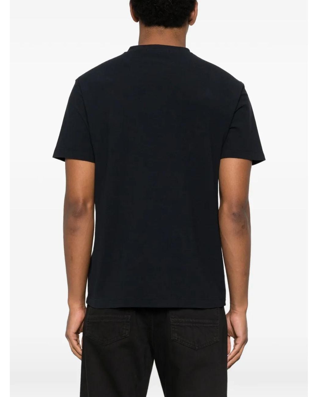 Stone Island Black T-Shirt With Logo for men