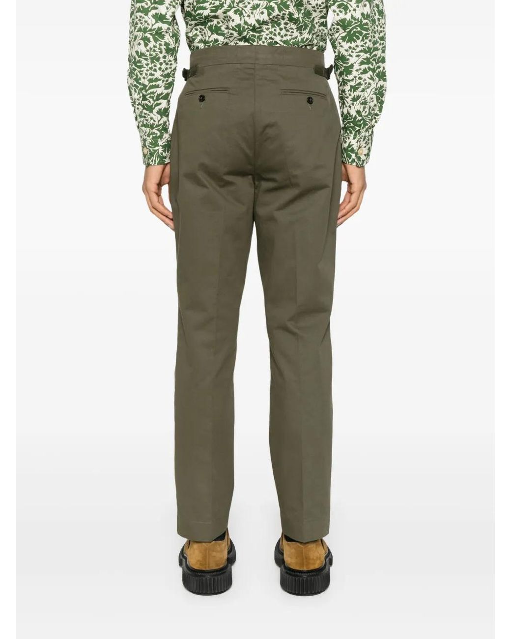 Fursac Green Canvas Trousers for men