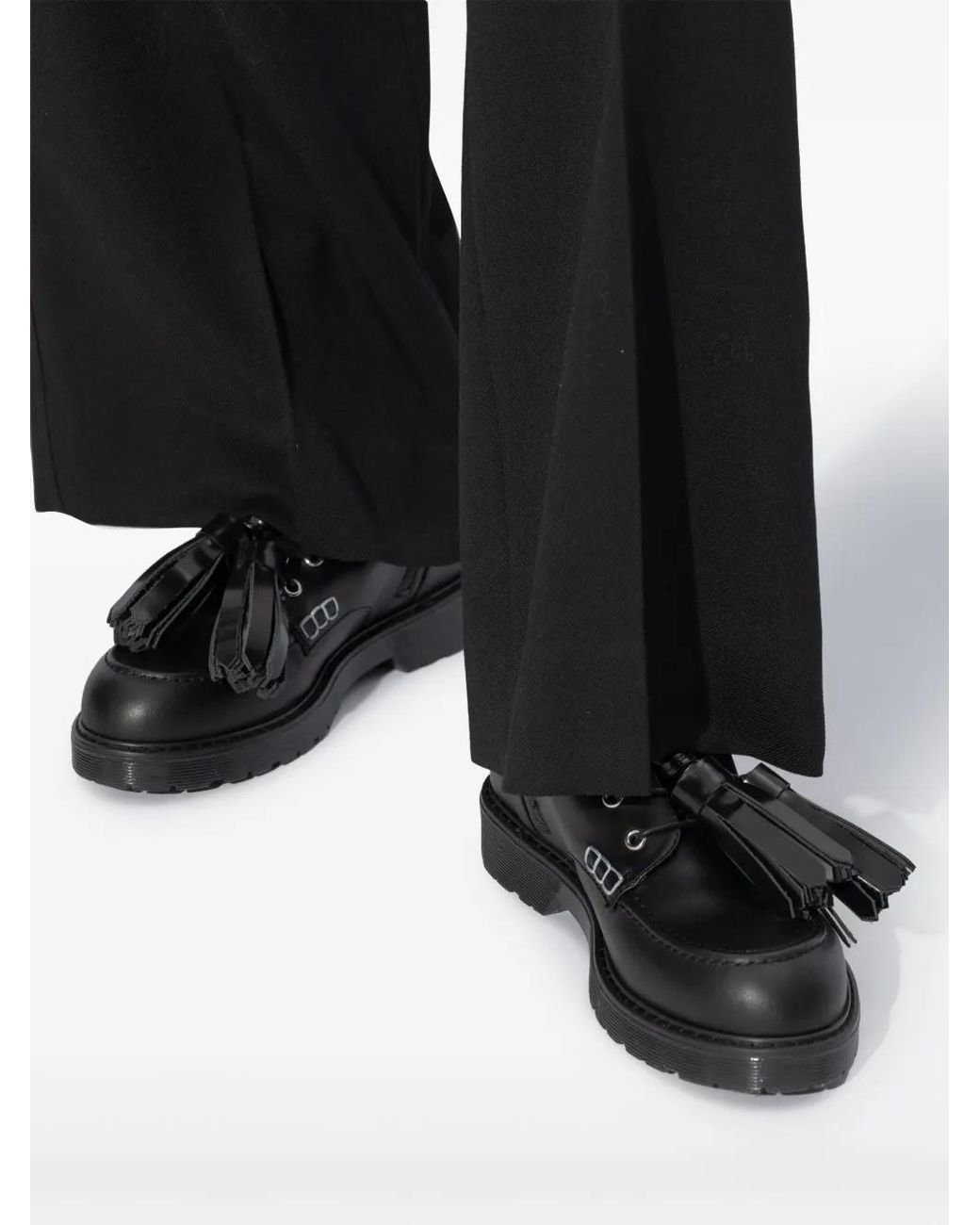 J.W. Anderson Black Tassel-Detail Lace-Up Boots