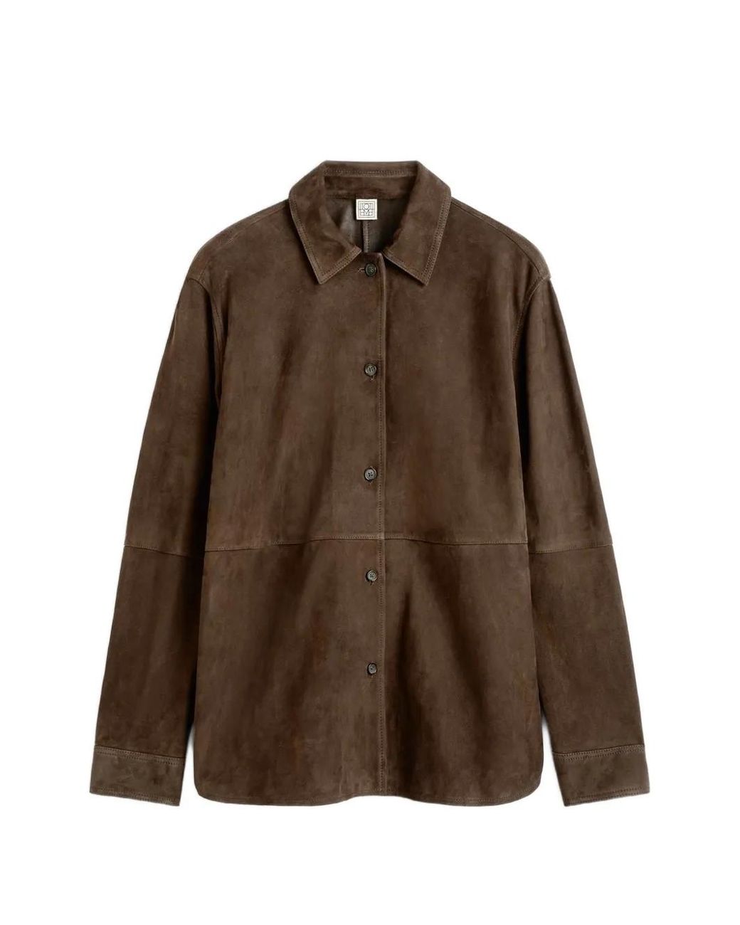Totême Brown Soft Suede Overshirt