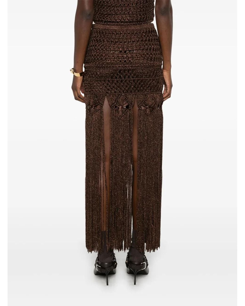 Alanui Brown Ray Of Light Skirt