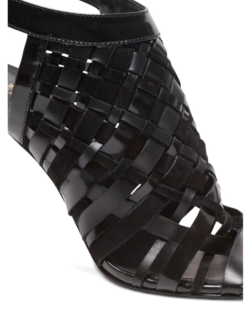 Balmain Black Fringed Open-Toe Sandals