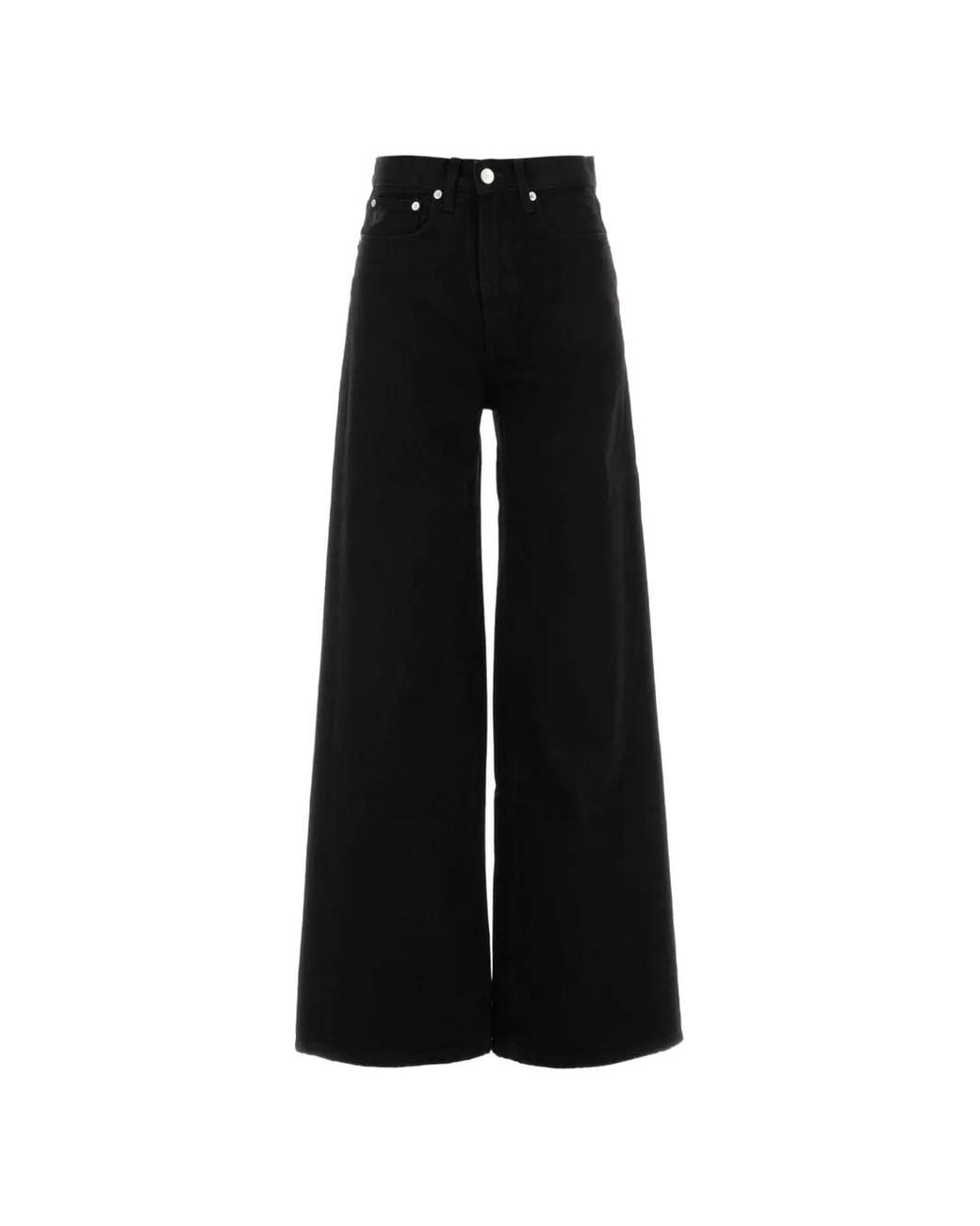 Lois Black Skater Wide-Leg Jeans