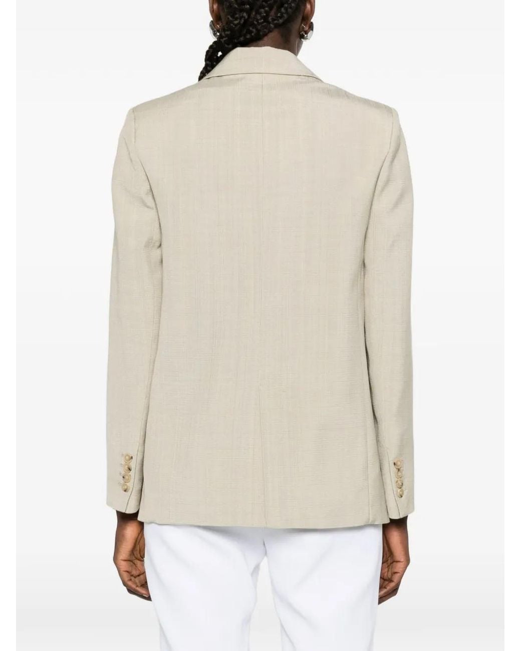 Forte_forte White Flap-Pocket Blazer