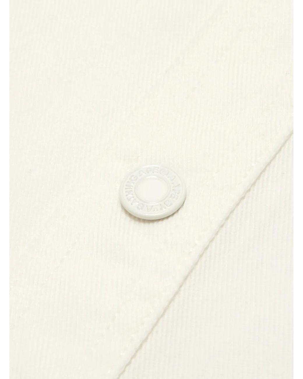 Aape By A Bathing Ape White Logo Cotton Shirt for men