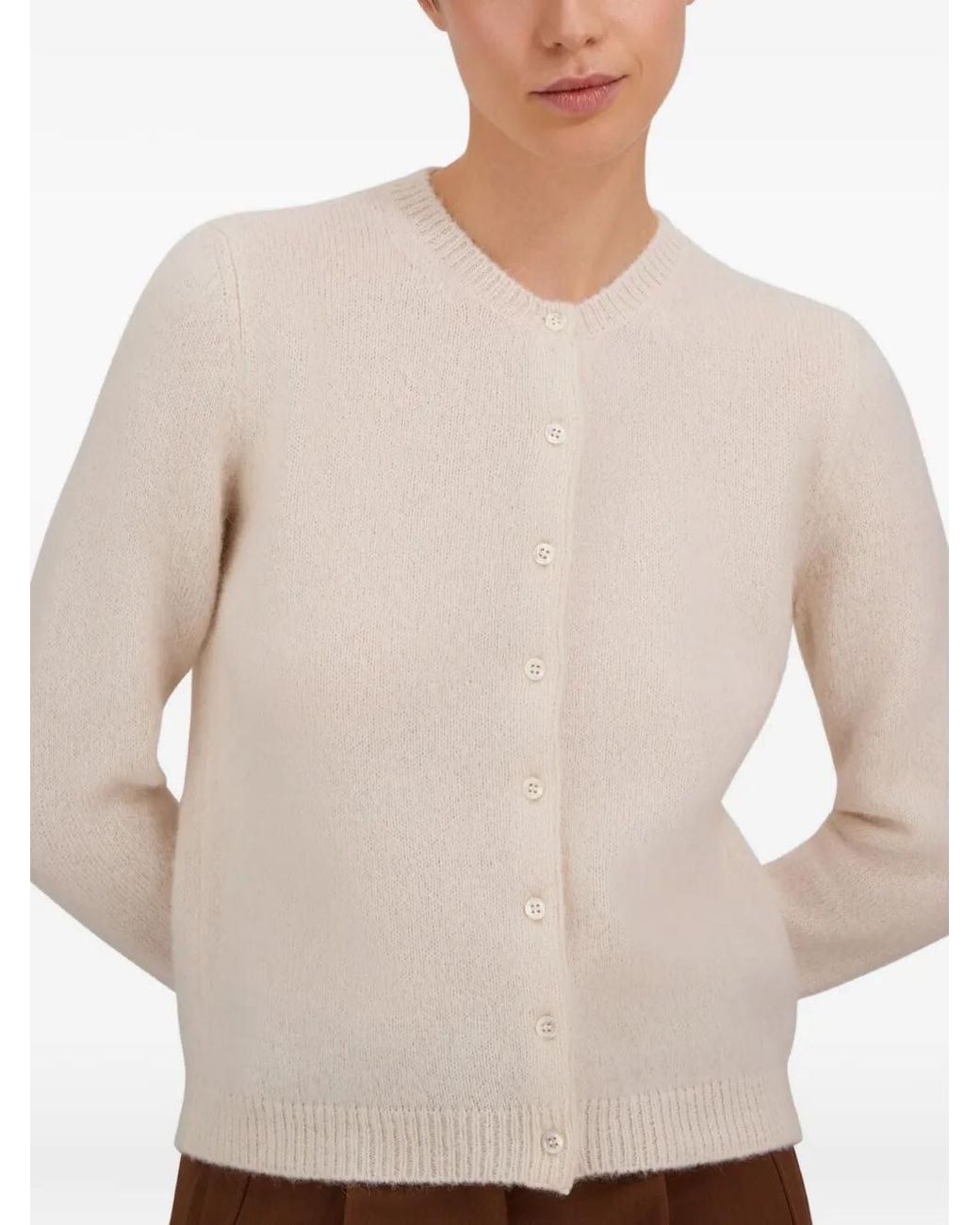 Herno White Buttom-Up Cardigan