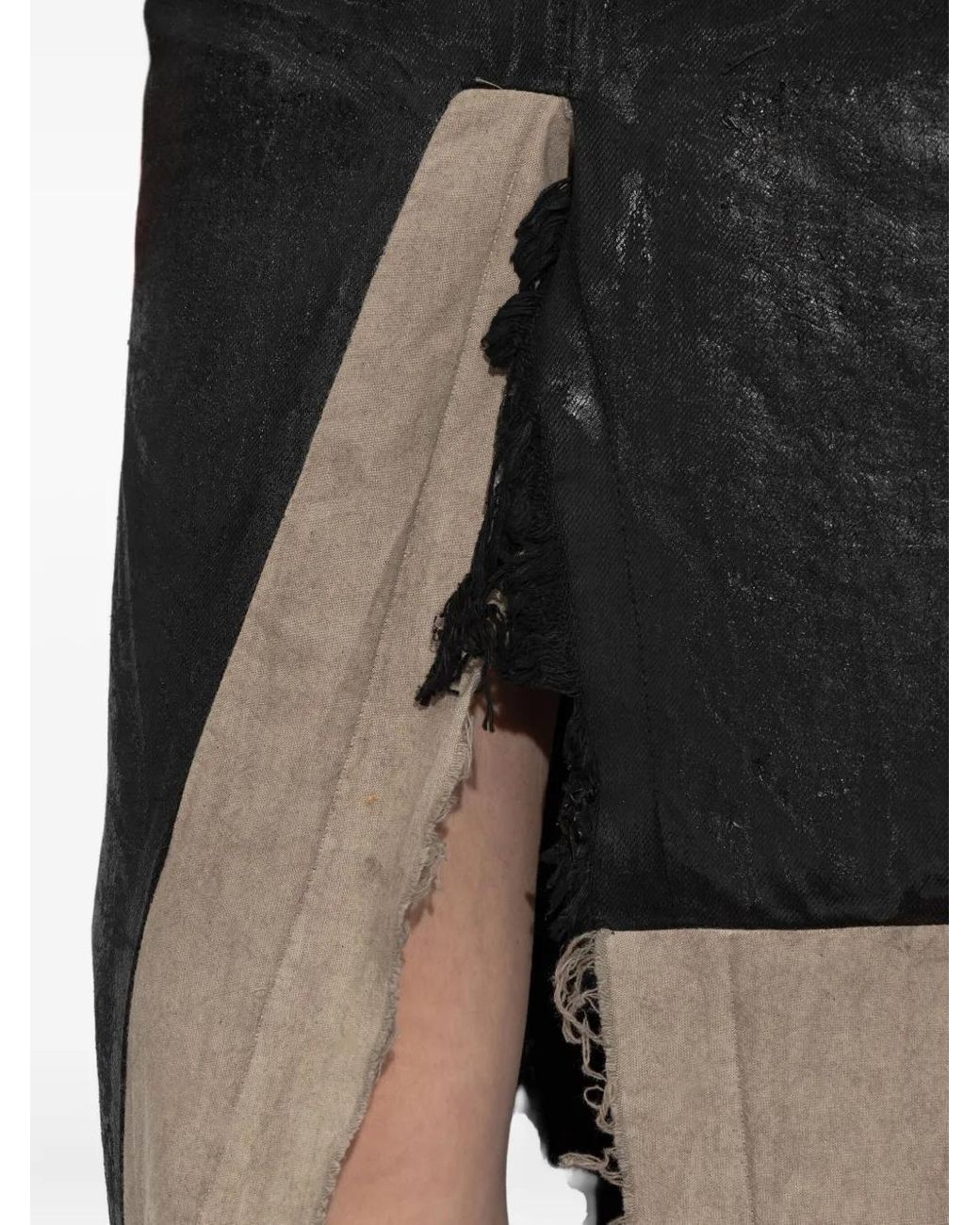 Rick Owens Black Skirt 'sliced',