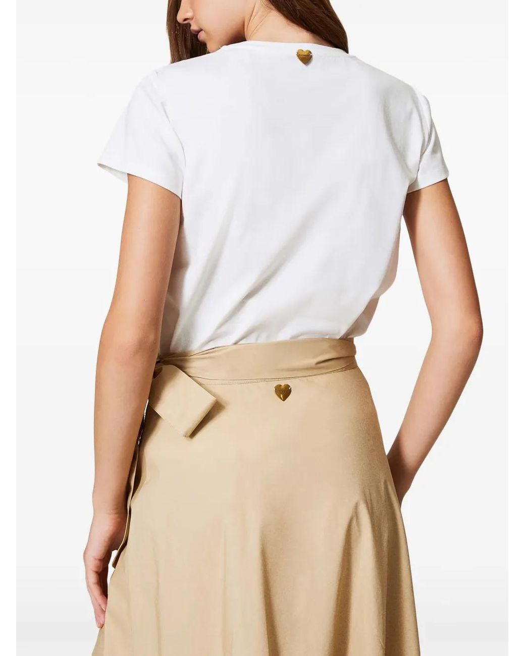Twinset White Embroidered T-Shirt