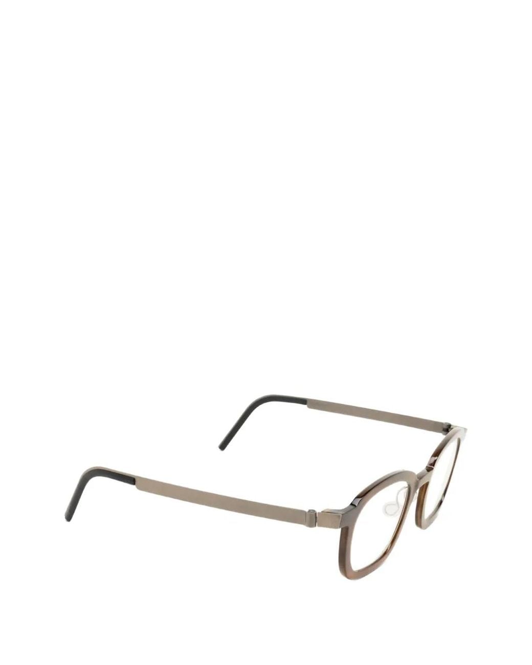 Lindberg Brown Square-Frame Glasses