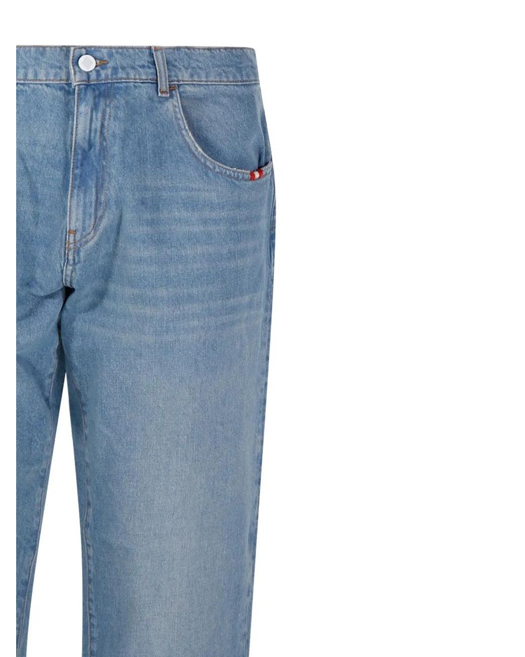 AMISH Blue Cotton Denim Jeans for men