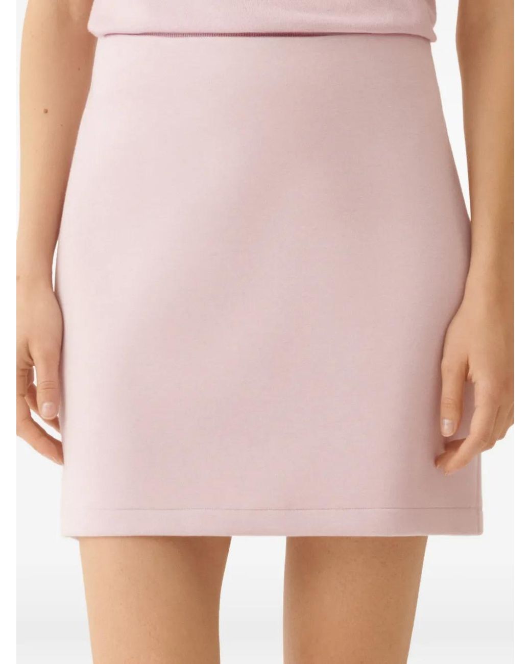 Fabiana Filippi Pink Elasticated-Waistband Mini Skirt