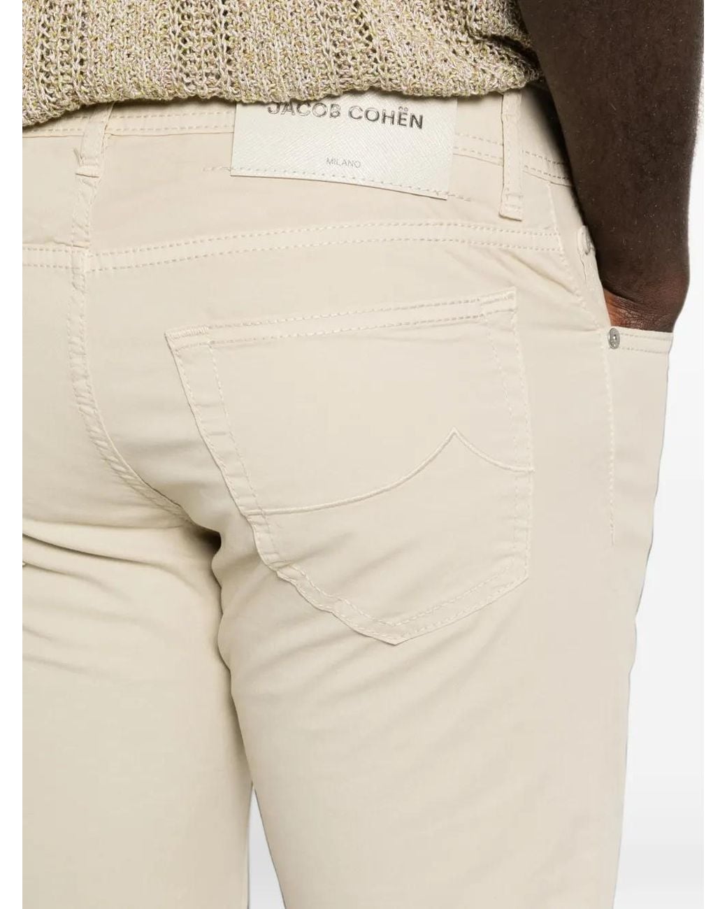 Jacob Cohen White Nick Slim-Fit Trousers for men